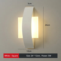 applique murale led moderne décorative simple rond ou carré