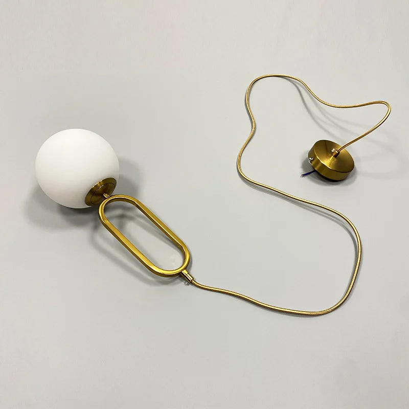 Boule de verre nordique lustre moderne luminaires de cuisine lampes suspendues pour salle à manger décor chambre étude Restaurant lampe suspendue - vue 5 sur 8