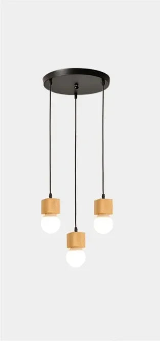 Vintage-Pendelleuchte aus Eichenholz im modernen Design - vue 11 sur 15