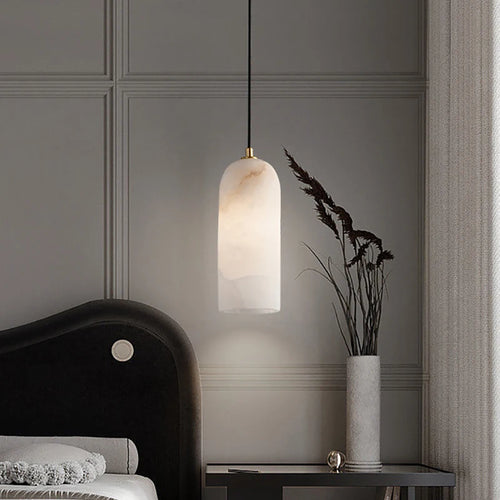 Lustre en laiton et marbre importé