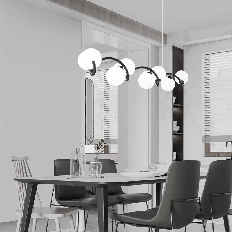 lustre led moderne pour éclairage intérieur suspendu - vue 6 sur 8