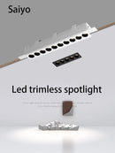 projecteur led intégré sans bordure longue grille carré foco