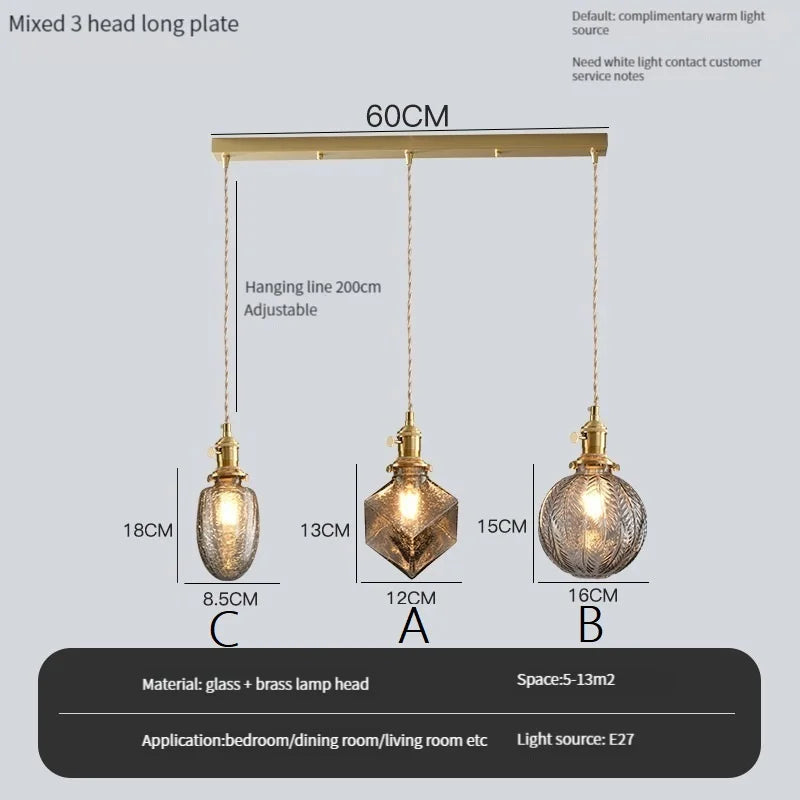 suspension vintage avec interrupteur et abat-jour en verre cristal - vue 15 sur 22