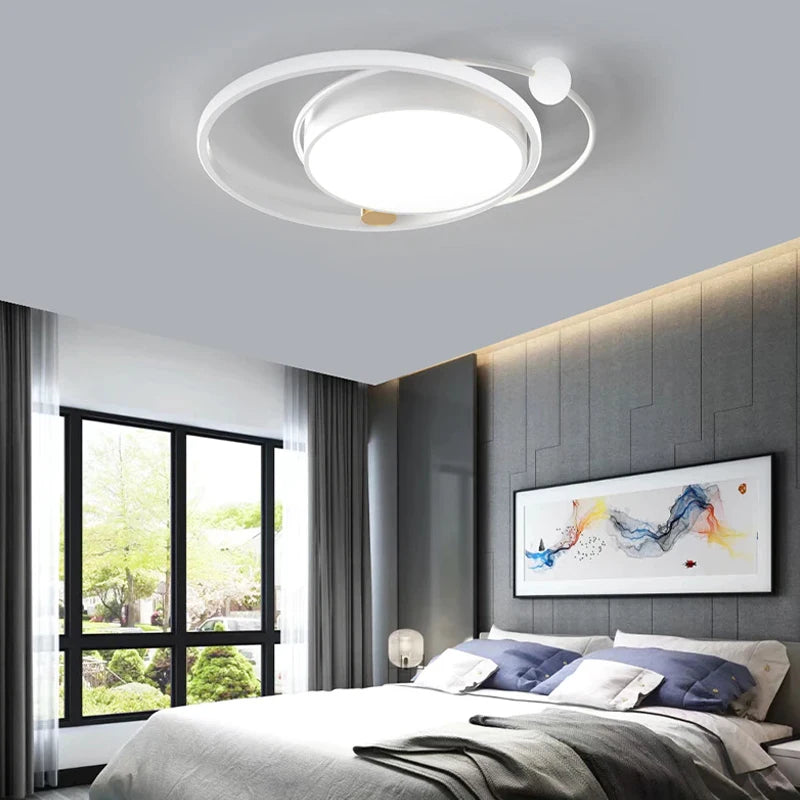 lustre moderne à led avec télécommande design simple et élégant - vue 7 sur 13