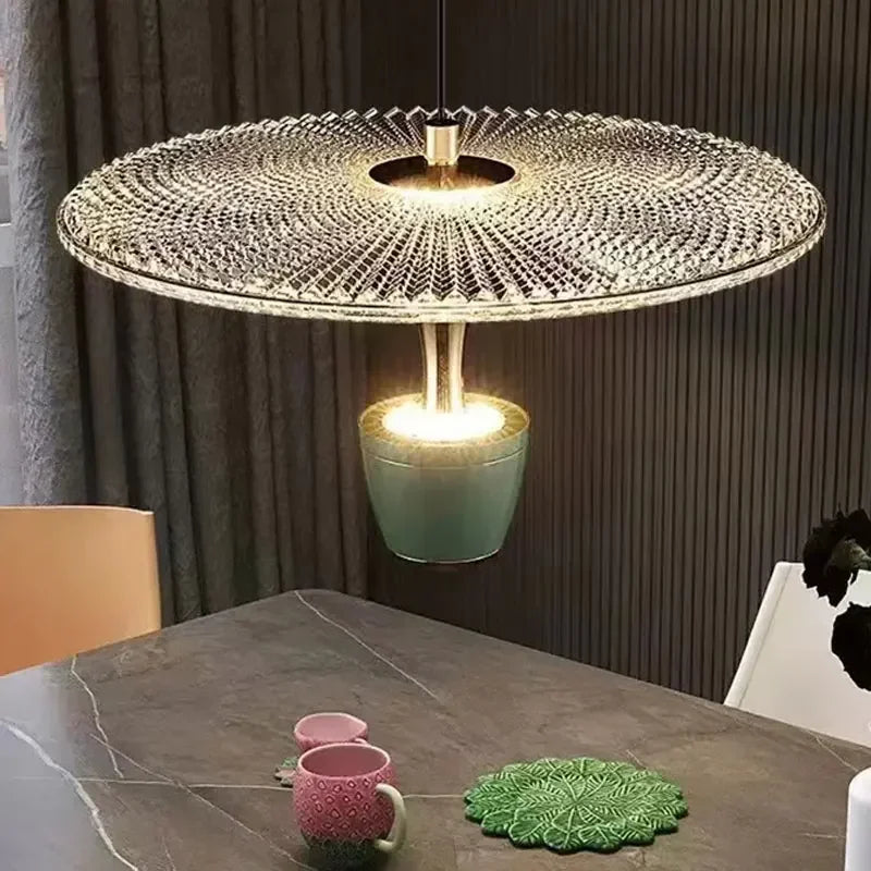 Design-Pendelleuchte für die Innendekoration, verstellbar - vue 3 sur 8