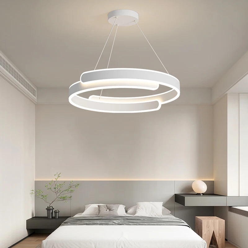 suspension led anneau design pour décoration intérieure élégante - vue 4 sur 8