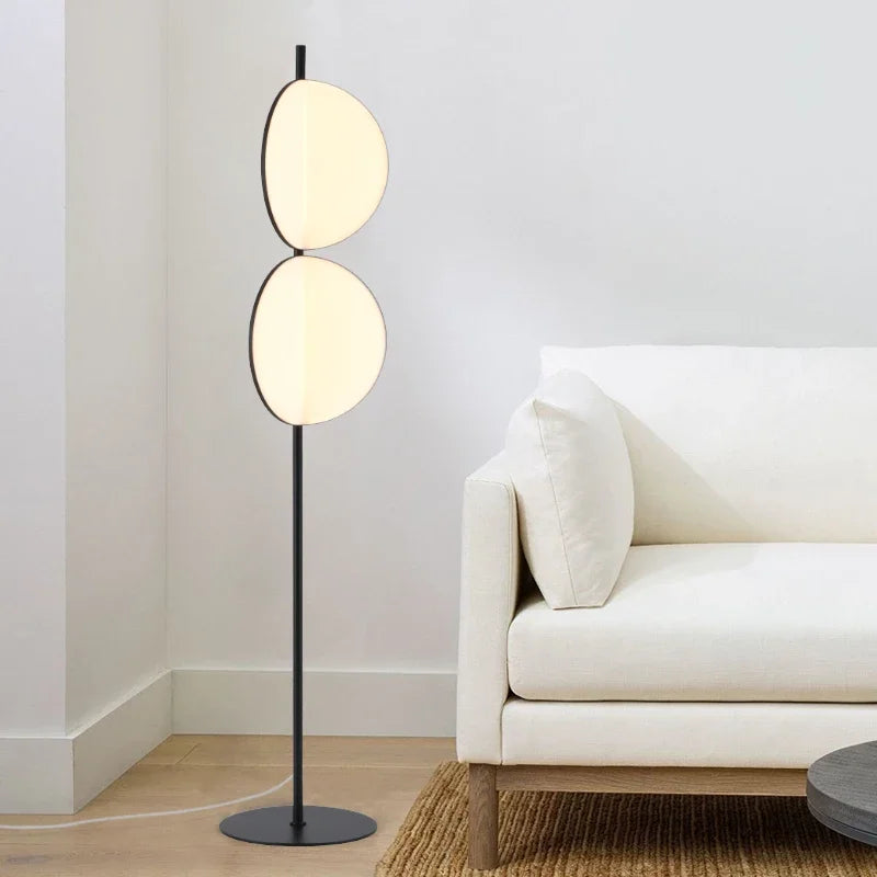 lampadaire led design nordique à lames rotatives pour décoration