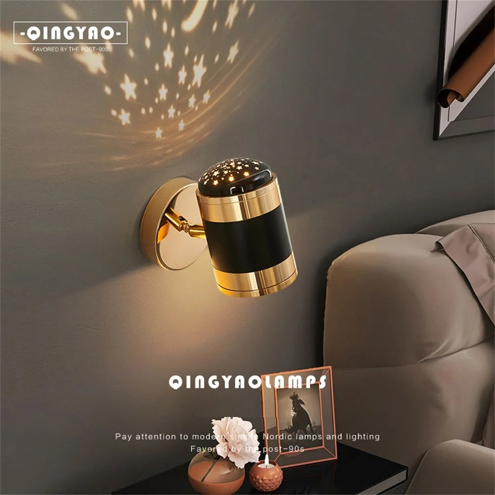 Moderne drehbare LED-Wandleuchte Leselampe Dekoration - vue 4 sur 8