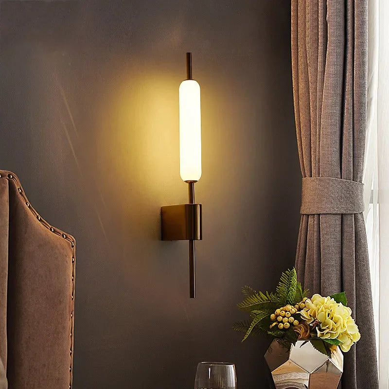 applique murale led dorée design moderne décoration - vue 3 sur 8