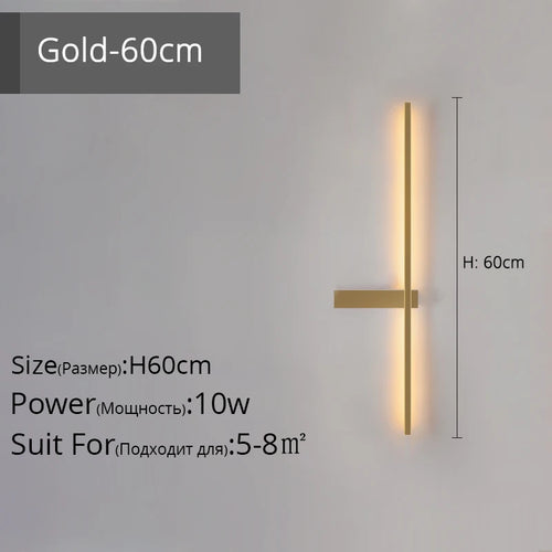 Minimalistische LED-Wandleuchte aus Aluminium für Innenbeleuchtung - vue 9 sur 18