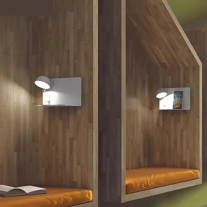 applique murale nordique multi-usages avec port usb - vue 6 sur 9