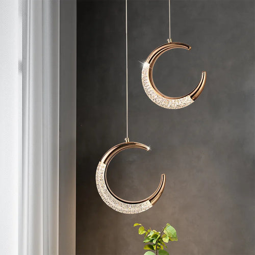 Moderne Nordique LED 1/2 Tête Lustre En Cristal Géométrie Dorée Émeraude Suspension Lumière Décor À La Maison Salon Chambre Éclairage