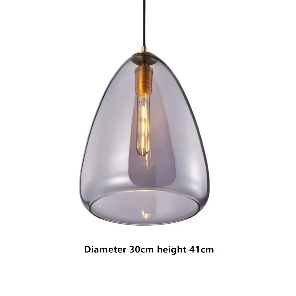 Nordische Design-Pendelleuchte aus Glas für moderne Inneneinrichtung - vue 14 sur 15