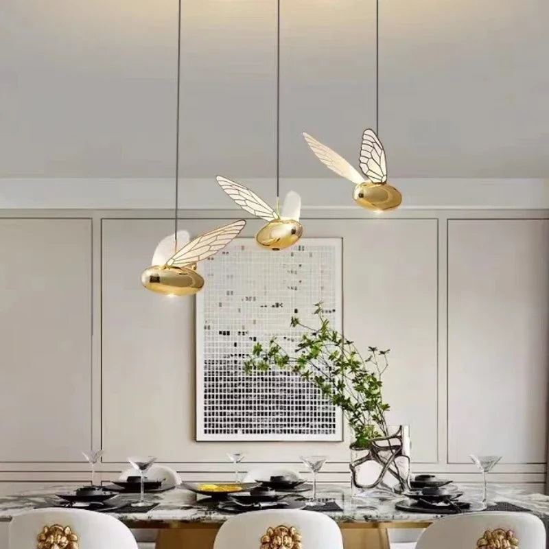 suspension moderne abeille pour décoration intérieure créative et simple - vue 5 sur 8