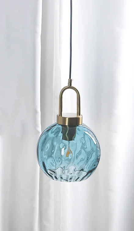 Moderner Kronleuchter aus Glas im nordischen Minimalstil LED - vue 8 sur 12