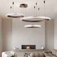 Runde LED-Pendelleuchte im Art-Déco-Stil für elegantes Licht