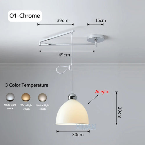 Moderne LED-Pendelleuchte mit schwenkbarem Arm - vue 26 sur 30