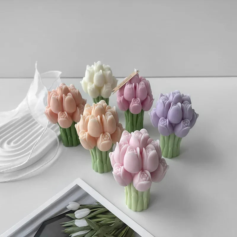 moule en silicone 3d pour fleurs et bougies artisanales - vue 5 sur 7
