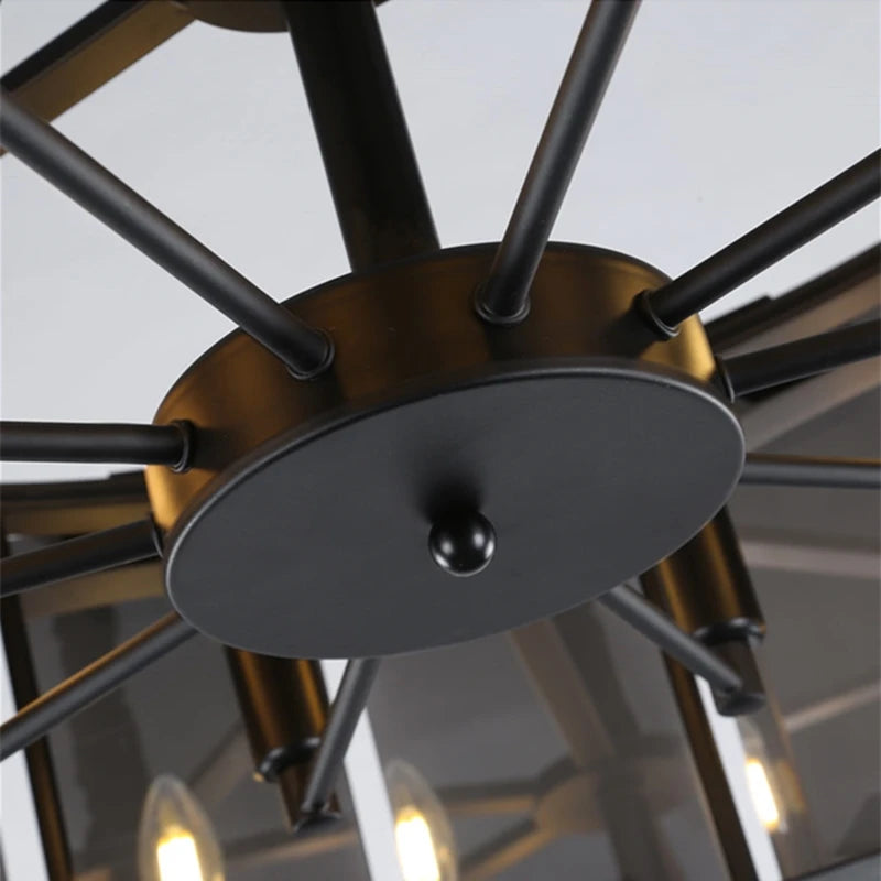 lustre de restaurant avec variété de cristaux 	 modèle - vue 5 sur 14