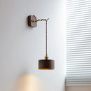 Moderne LED-Wandleuchte aus nordischem Nussbaumholz Wabi-Sabi