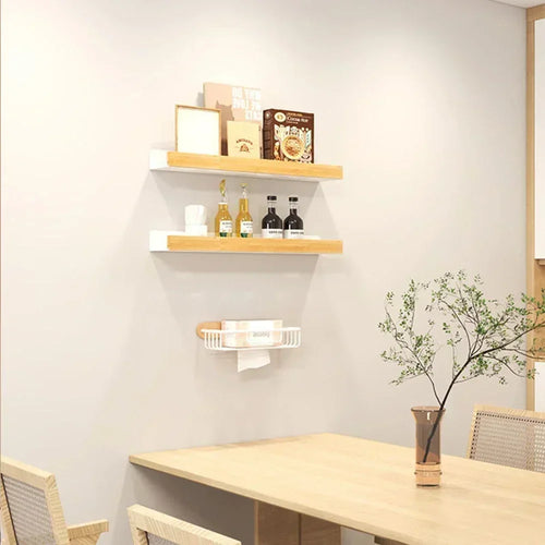 étagère en bois support d'angle sans perçage pour rangement