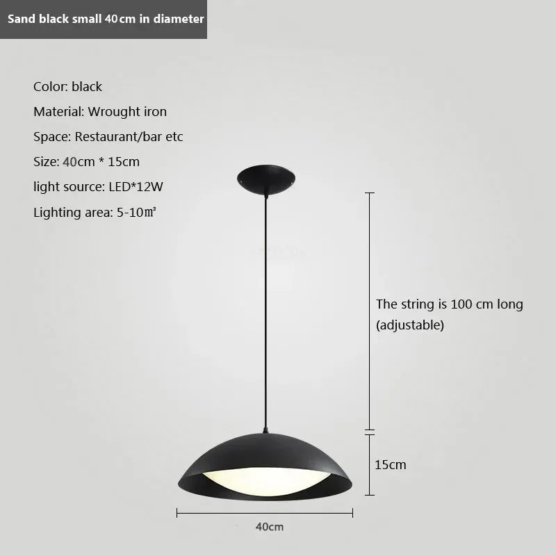 Moderne Pendelleuchte aus minimalistischem Eisen für den Innenbereich - vue 10 sur 10