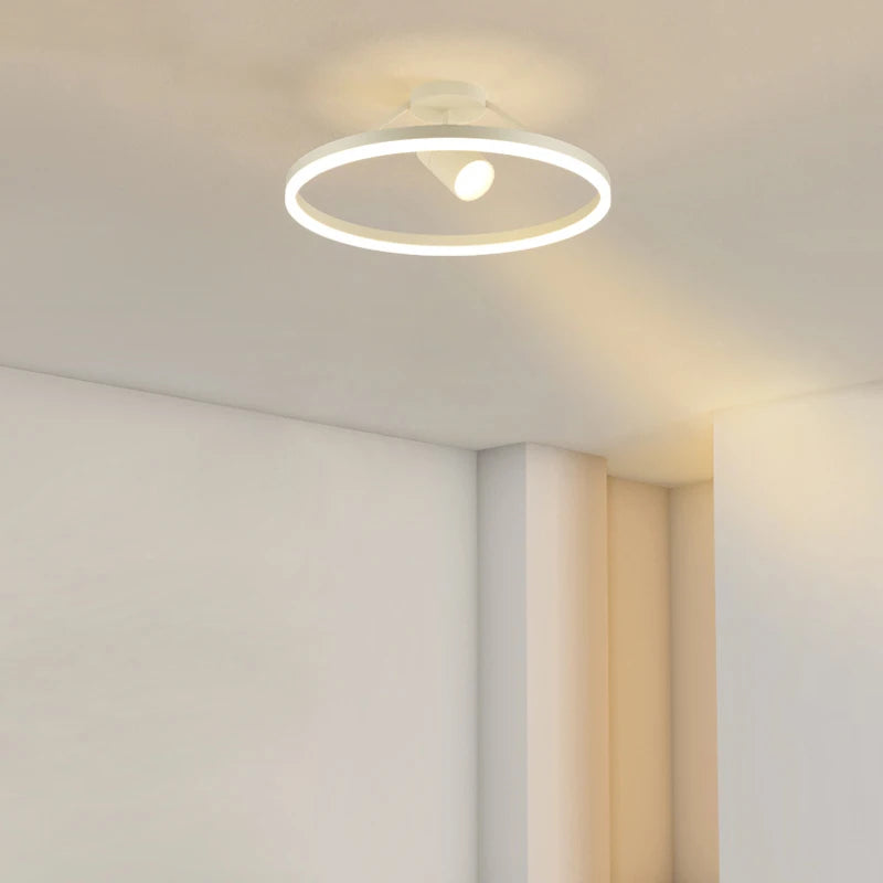 Moderner minimalistischr Deckenleuchte Spot nordisches Design rund - vue 3 sur 10
