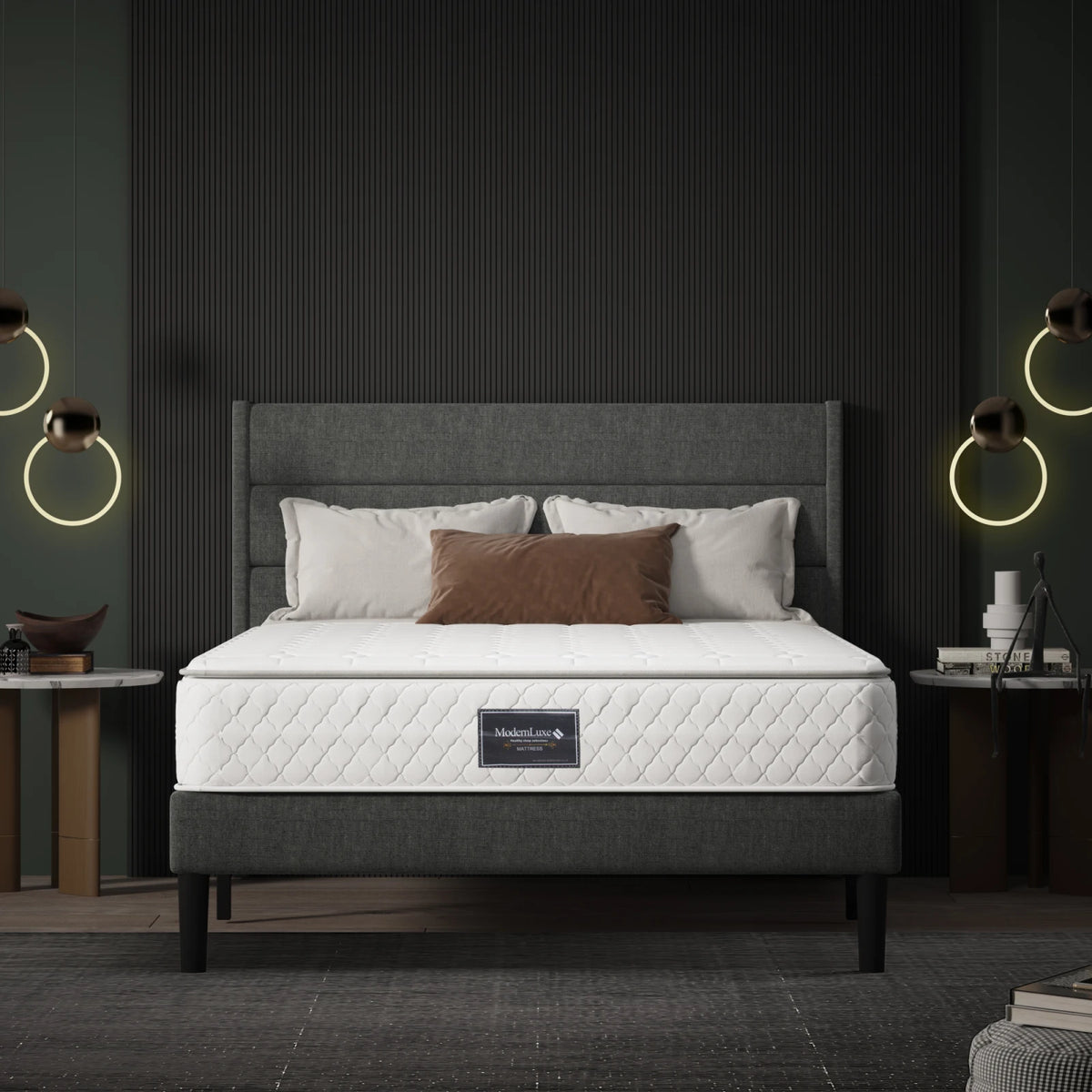 Mattress 140 x 200 cm,Height 25cm,7-Zone Spring  Mattress with Comfort Foam Layer,Hardness H3 Mattress