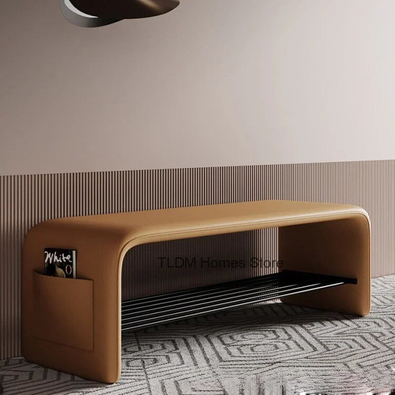 Doorway Shoe-changing Stool, Shoe Cabinet Storage, Two-purpose All-in-one Stool, Bedroom Simple Bedside Bench for Sitting