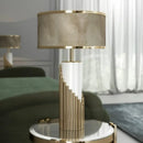 Italy Design High Quality  Table Lamp Led Desk Light with Marble Foot Fabric Shade