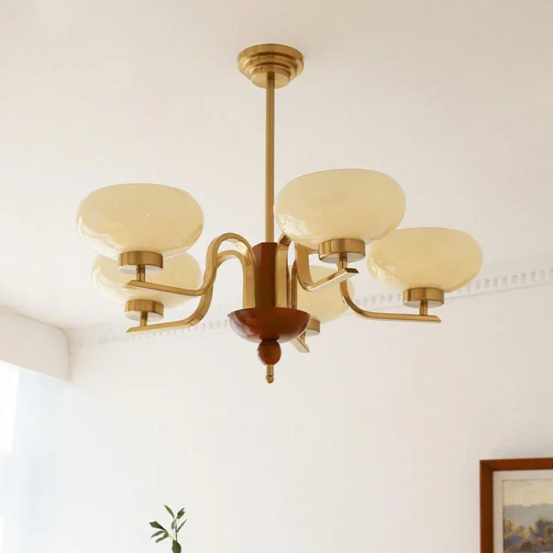 lustre vintage bauhaus en verre décoratif pour intérieur