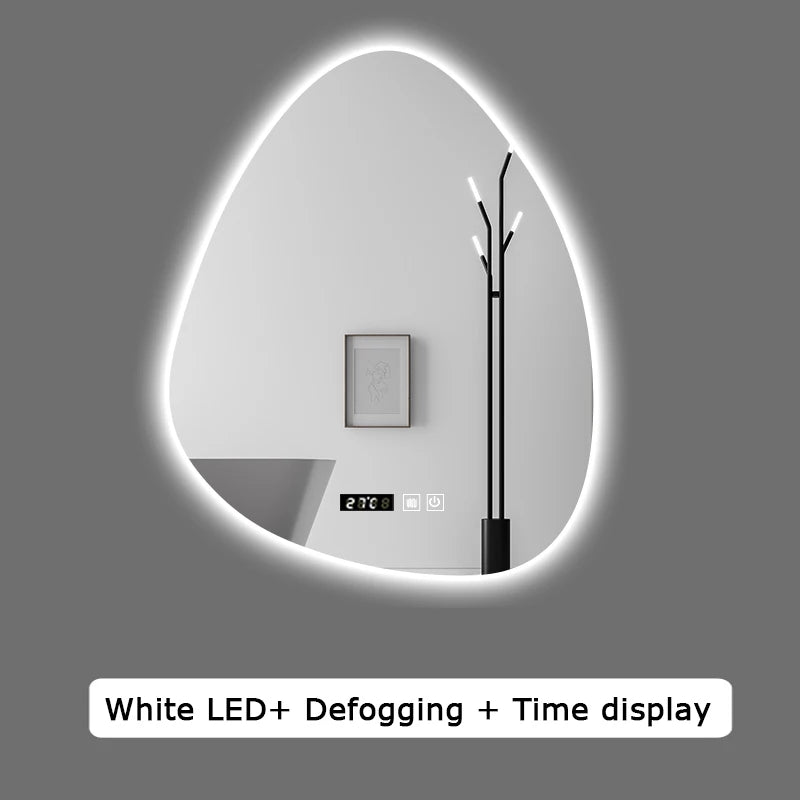 miroir intelligent multifonction avec haut-parleur bluetooth et led réglable - vue 13 sur 13