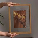 Classic Solid Wood Double-Sided Transparent Acrylic Photo Frame, Framing Photos, Specimens, Certificates, Paintings, Posters