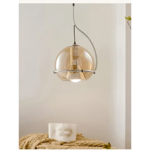 lustre boule de verre nordique style rétro pour restaurants et cafés