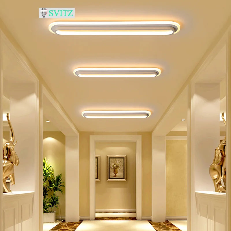 plafonnier moderne à bande led pour éclairage intérieur - vue 3 sur 12