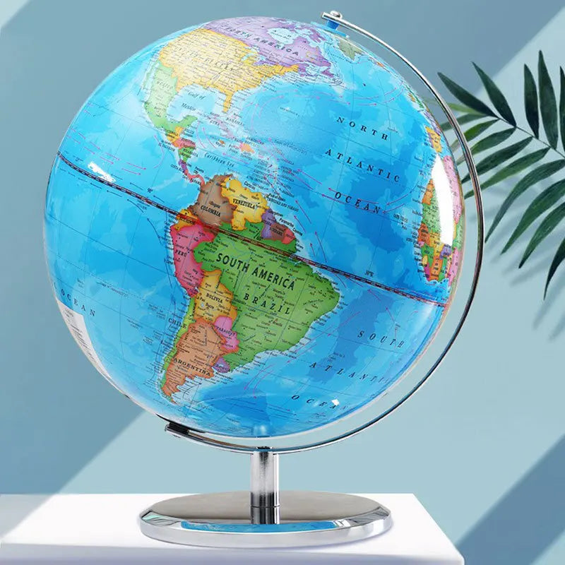 globe terrestre lumineux avec carte du monde éducative - vue 4 sur 10