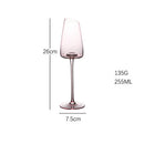 Verres à vin design flamant bord incliné cristal
