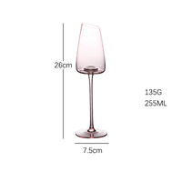 Verres à vin design flamant bord incliné cristal