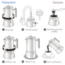 Cafetière italienne induction acier inoxydable easyworkz diego