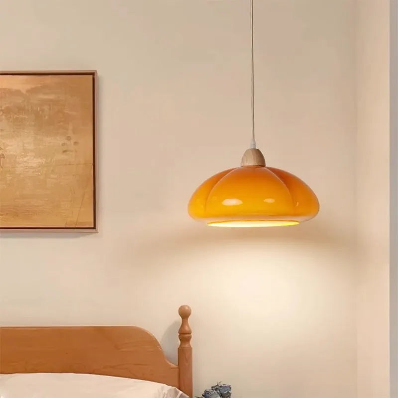 Suspension LED en forme de citrouille - vue 4 sur 9