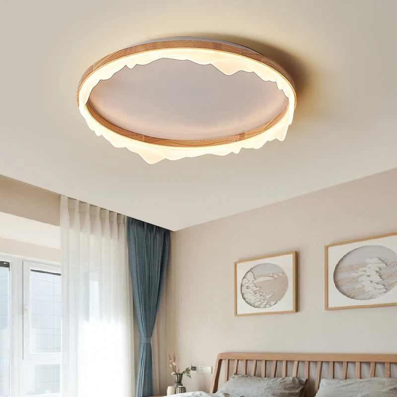 plafonnier led style japonais pour entrée et couloir - vue 3 sur 14