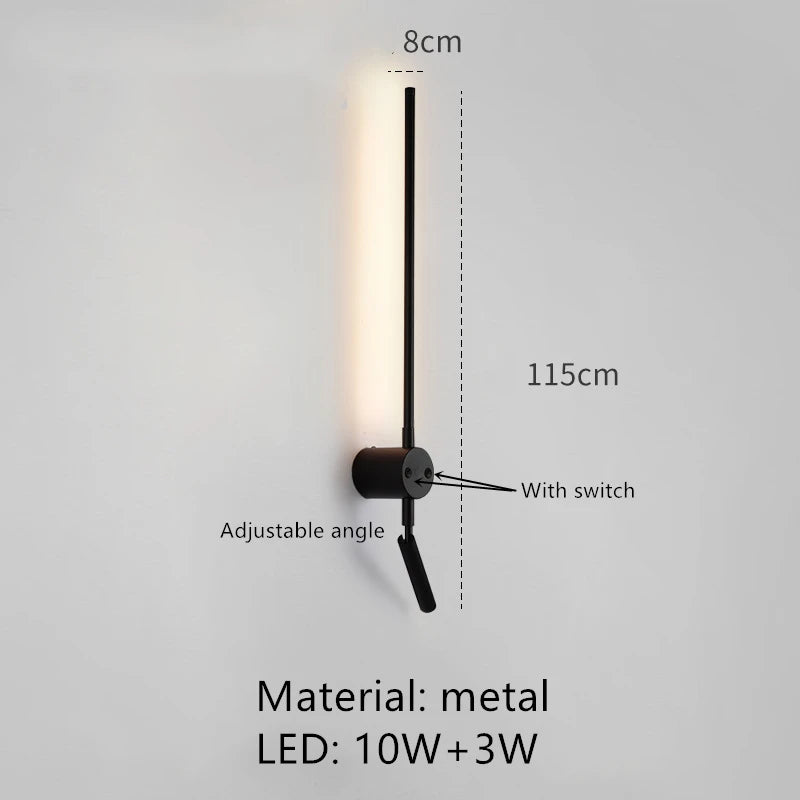 Minimalistische LED-Wandleuchte mit verstellbarem Winkel 3.000 K - vue 8 sur 18