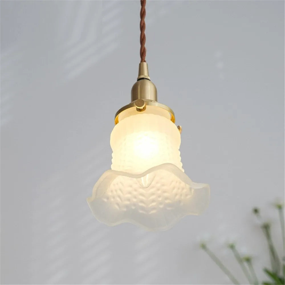 lustre loft suspension verre nordique rétro suspensions luminaire - vue 6 sur 8
