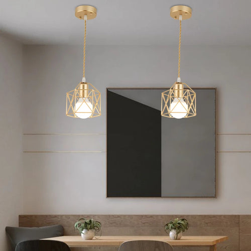 Moderne Pendelleuchte aus Eisen für elegante Inneneinrichtung - vue 6 sur 6