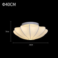 Lampe en soie nordique décoration de plafond plafond moderne à LEDs lumière pour salle à manger salon lumière belle fleur ombre lampe à main