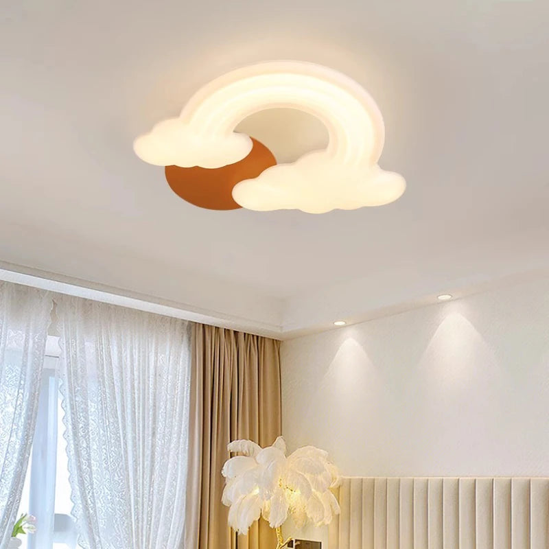 plafonnier romantique nuage arc-en-ciel pour enfant décoratif et moderne - vue 4 sur 7
