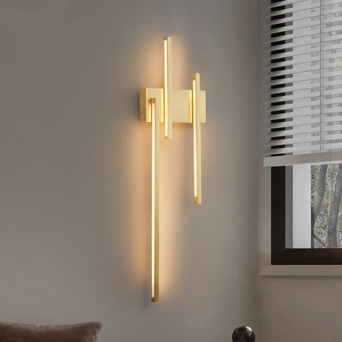 LED-Wandleuchte Minimalistisch Modern Messing - vue 2 sur 10