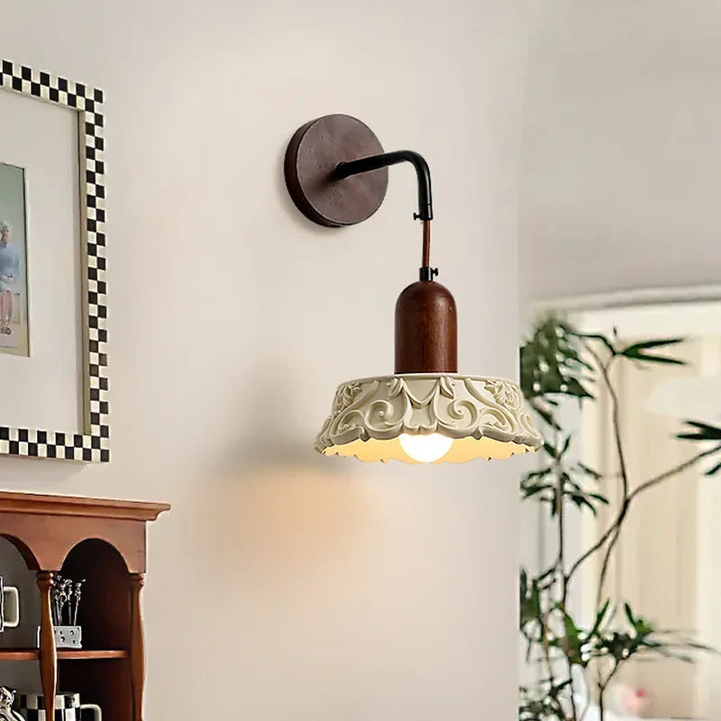 applique murale nordique en bois rétro pour décoration intérieure - vue 2 sur 7