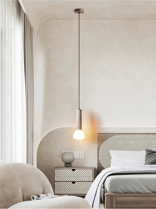 lustre créatif en pierre pour éclairage intérieur moderne