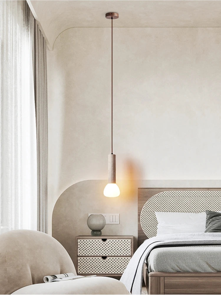 lustre créatif en pierre pour éclairage intérieur moderne - vue 3 sur 9